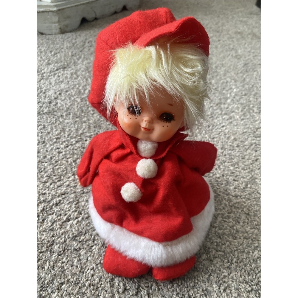 MCM Christmas PIXIE‎ Shelf Sitter Animated Musical Santa Girl